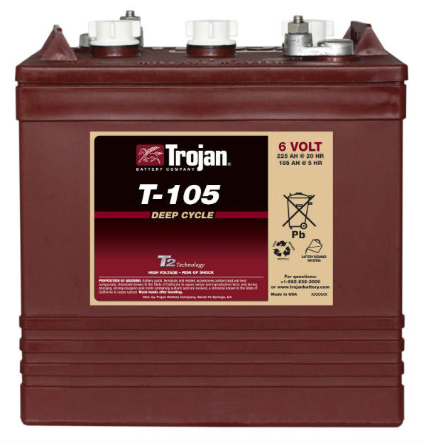 Trojan T105 Lead Acid 6 Volt Traction Battery